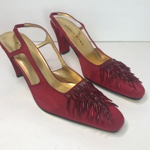 Studio Roma sling back satin heel